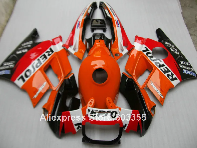 Оранжевый repsol обтекатель комплект для Honda CBR 600 F2 1992 1991 1993 1994 cbr600(+ крышки топливного бака) Обтекатели 94 93 92 91 xl61