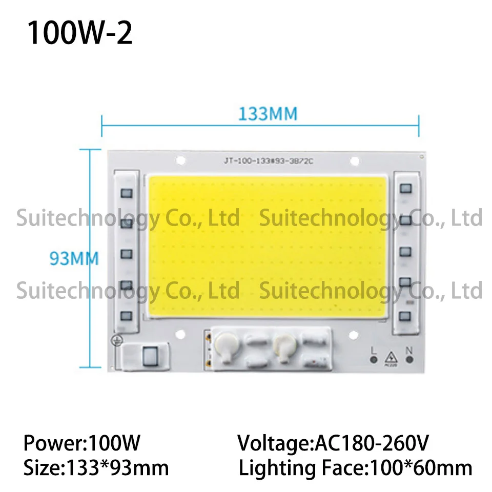 5 шт. светодиодный прожектор pcb AC220V алюминиевая ламповая пластина 30 Вт 50 Вт 100 Вт 150 Вт 200 Вт светодиодный панель источника освещения для наружного прожектора