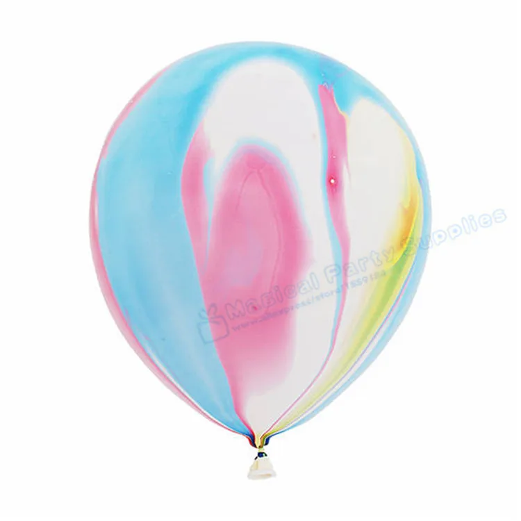 Rainbow Color 50 шт. мраморные воздушные шары черно-белые латексные шары классическое оформление вечеринки Свадебный день рождения, детский душ - Цвет: Rainbow Color