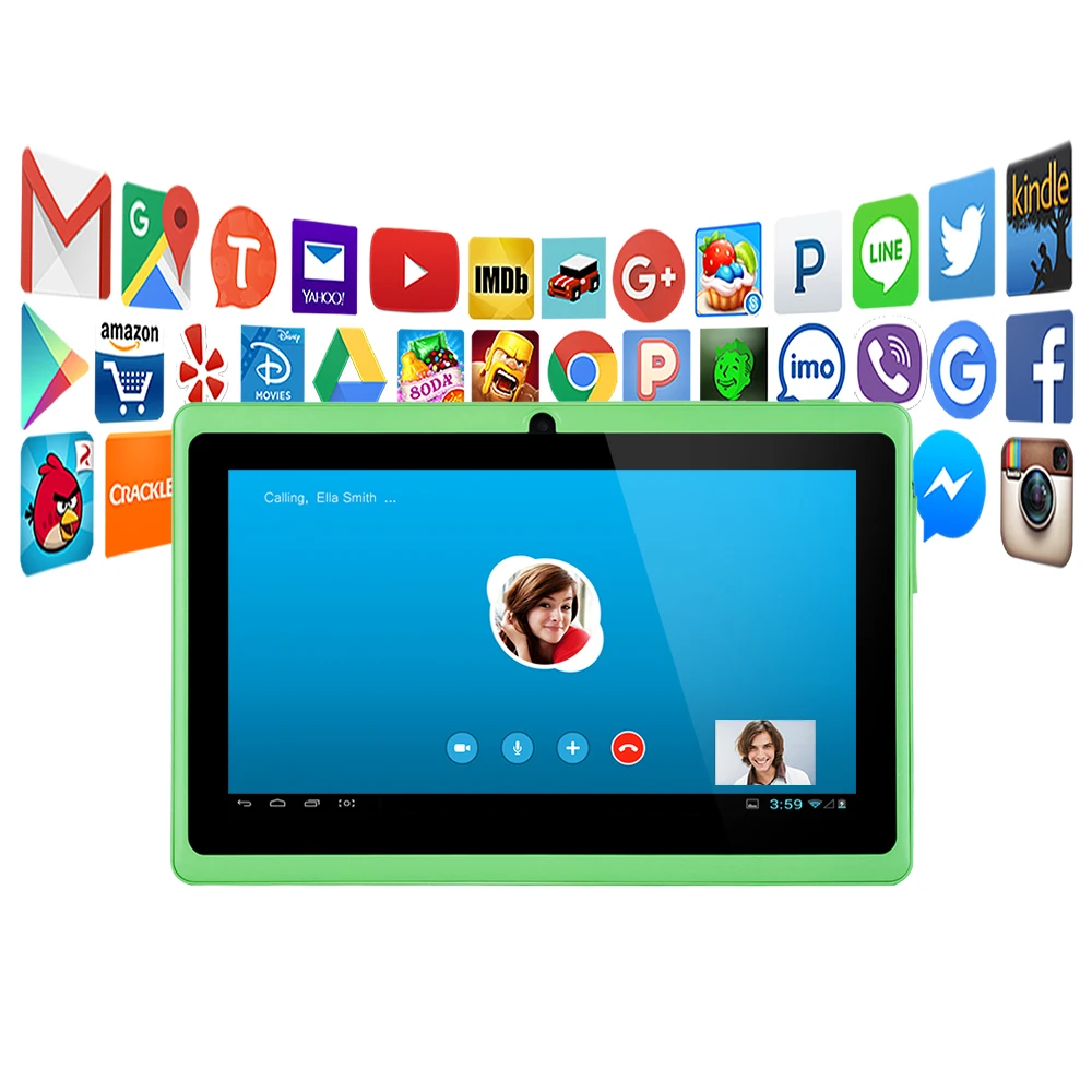 Alldaymall Дешевый Планшетный ПК 7 дюймов A88X Allwinner Android Tablet 4.4 Quad Core Dual Фотоаппараты