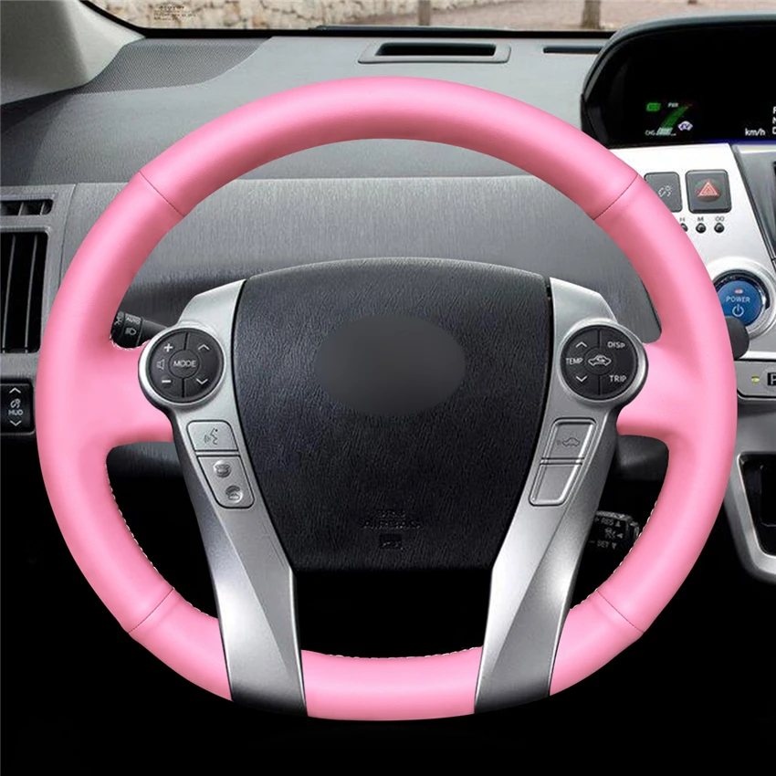 MEWANT розовый искусственная кожа Автомобильный руль Крышка для Toyota Prius 30 (XW30) 2009-2015 C