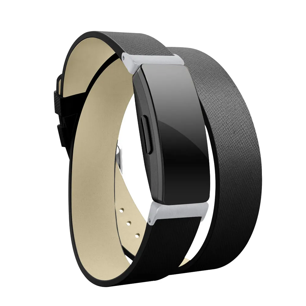 Роскошный ремешок из натуральной кожи для Fitbit inspire/inspire hr наручный браслет ремешок для часов черный ремень для часов высокого качества