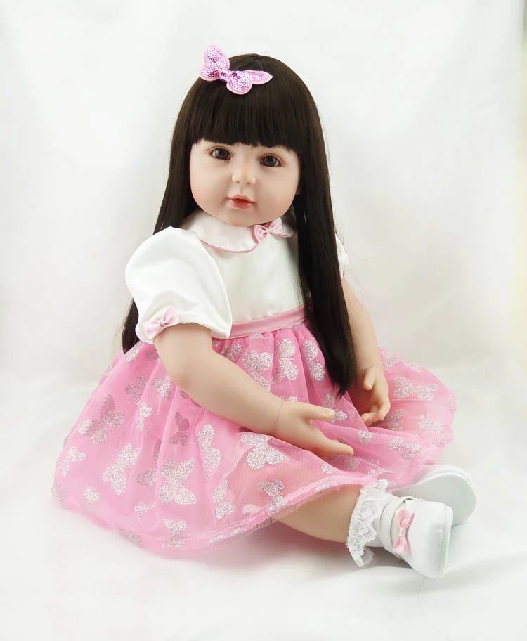 

Bebe doll reborn 56cm Silicone reborn baby doll adorable Lifelike toddler Girl Bonecas reborn menina children gift princess doll