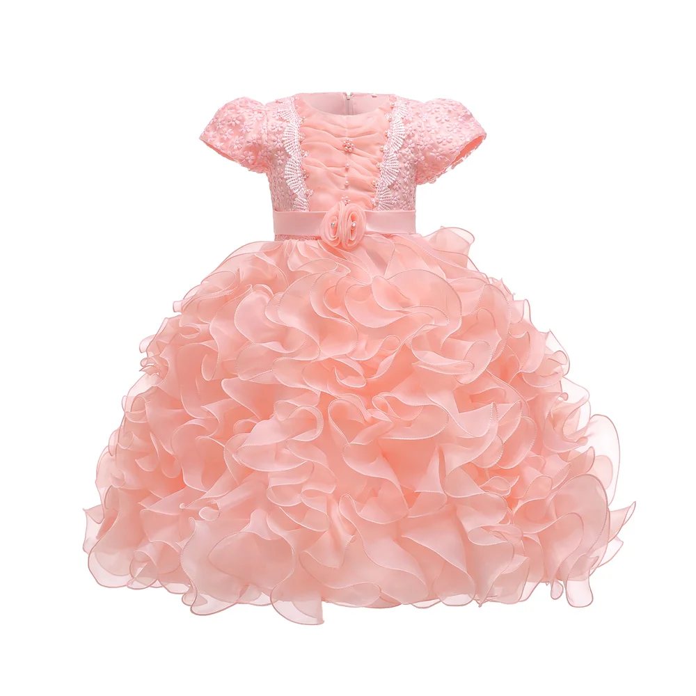 Платье для новорожденных однотонное платье-пачка цвета фуксии на день рождения и