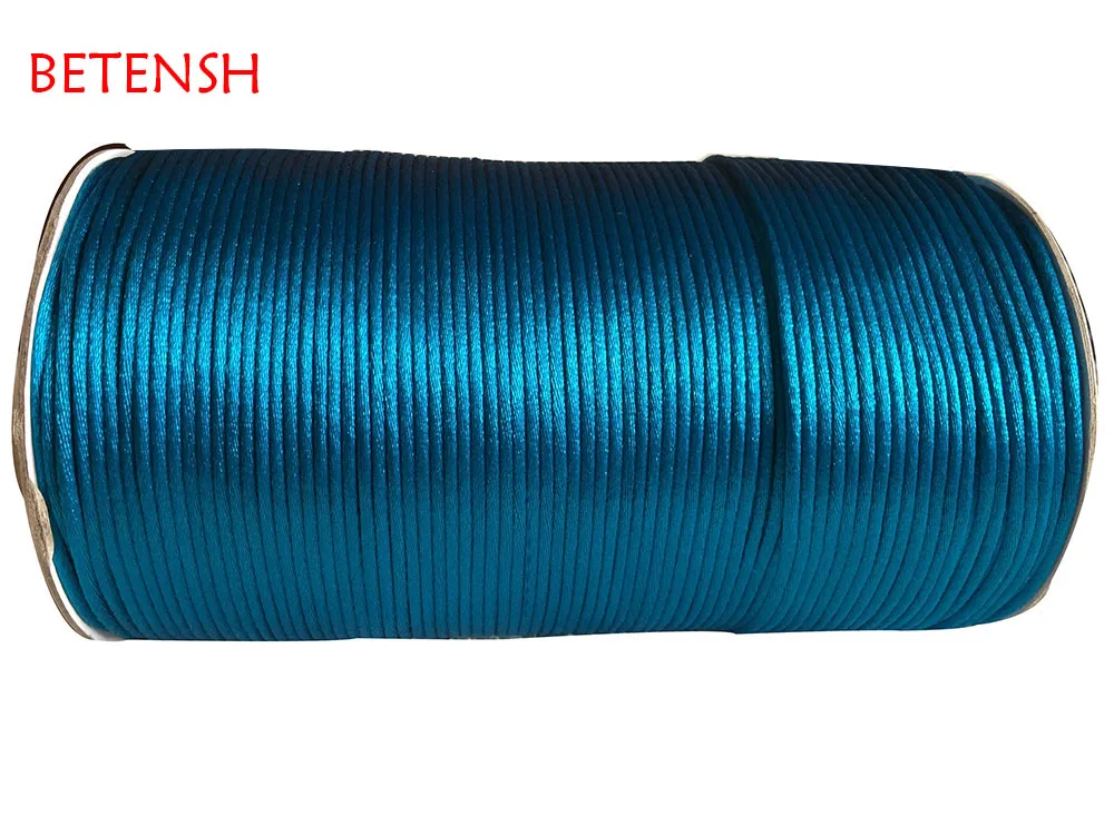 Атласный нейлоновый шнур 2 5 мм с погремушкой синего павлина 250 м/аксессуары