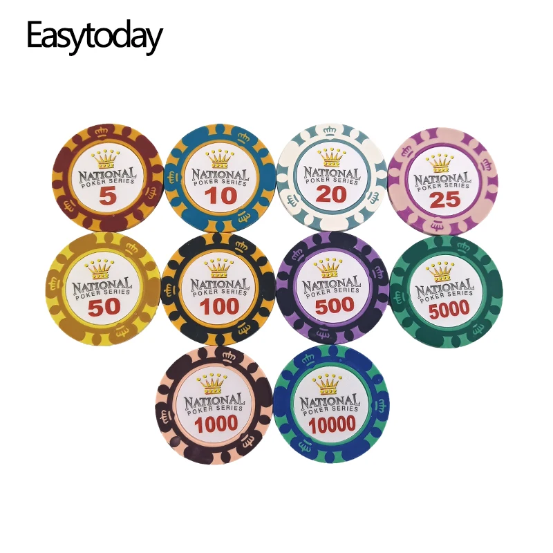 Фишки для покера Easytoday 25 шт./компл. профессиональные 14 г|Покерные фишки | |