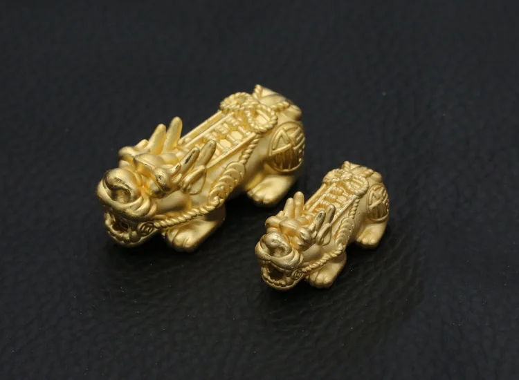 3D 999 серебряные бусины Pixiu, настоящее чистое серебро, бусины Fengshui Pixiu, богатство Piyao, бусины на удачу для богатства, DIY ювелирные изделия