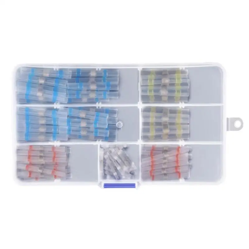 A 120pcs with box 50/100/120/200 шт Водонепроницаемый припоя уплотнения терм усадочная стыковые соединители терм усадочная трубка для разъема с коробкой отправить посылку в течение 24 часов - Цвет: A 120pcs with box
