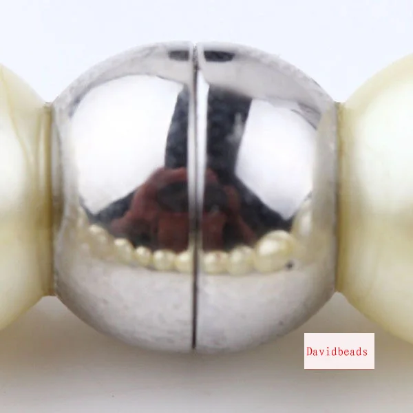 11x12mm Тусклый Серебряный/посеребренный трубчатый круглый крепкий магнитный зажим бусины для браслета(10 комплектов = 1 лот) Сделай Сам - Цвет: 11x12mm
