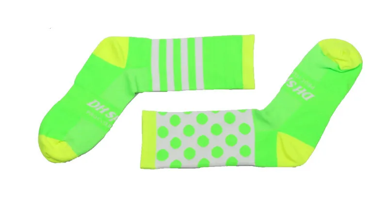 Yellow green Профессиональные Calcetines Ciclismo бегущий хомбр скейтборд футбольные леггинсы велосипедные носки мужские женский Баскетбол Спорт Meias - Цвет: Yellow green