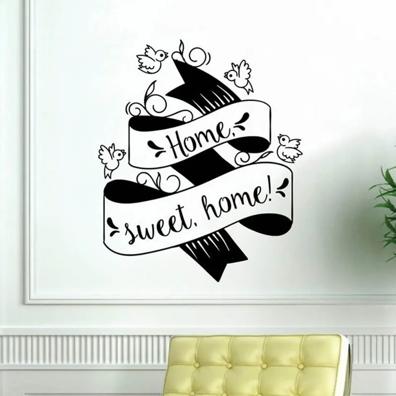 Домашний милый домашний стикер на стену виниловый декор интерьерная декорация