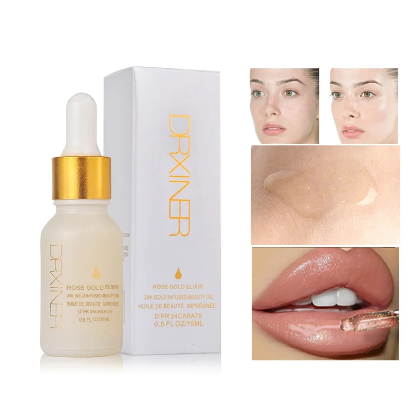 24 K розовое золото лицо основа под макияж масло Elixir макияж кожи масло для прежде чем праймер основа лица Эфирное масло