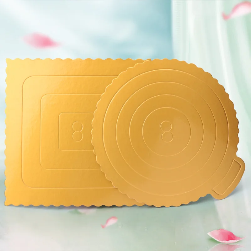8 дюймовый круглый квадратный поднос для десертов золотые бумажные доски тортов