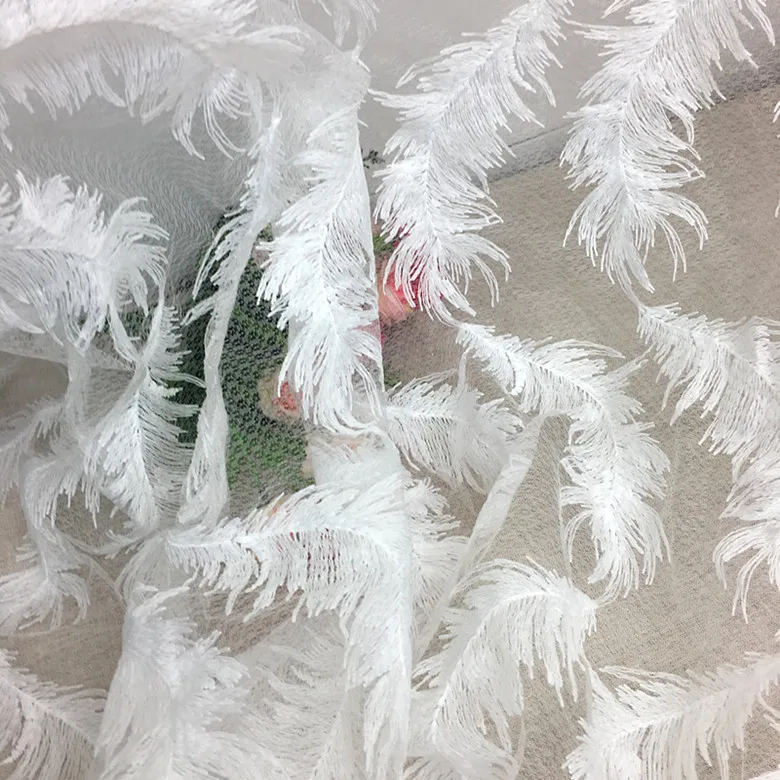 Новое платье с рисунком цвета слоновой кости белый/черный ткань тюль сетка