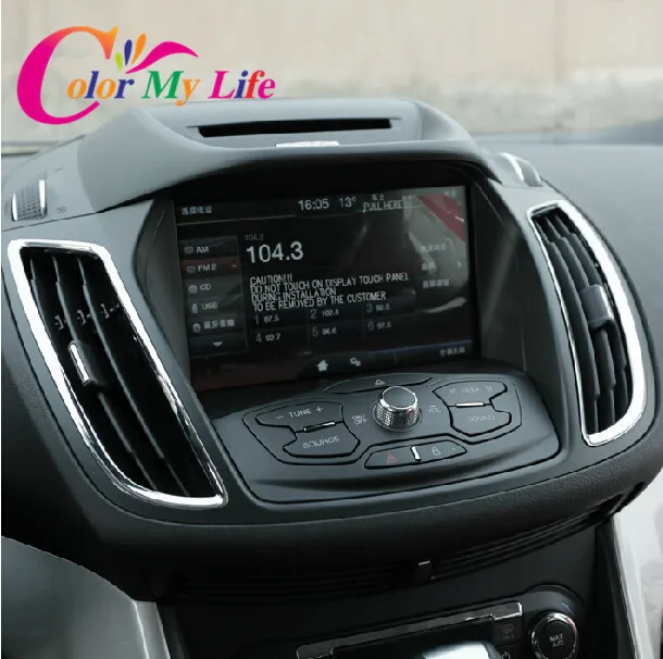 

Color My Life Chrome Front Air Conditioning Vent Plating Circle Decorative Sequins Trim Sticker for Ford Kuga Escape 2013 - 2018