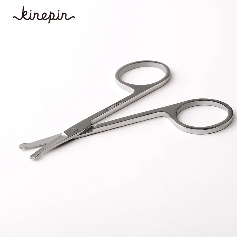 3Pcs/Lot Stainless Steel Round Tip Eyebrow Eyelash scissor+Tilted Nose Hair Scissors+Sharp Makeup Scissors|makeup scissors|eyelash scissorsround nose