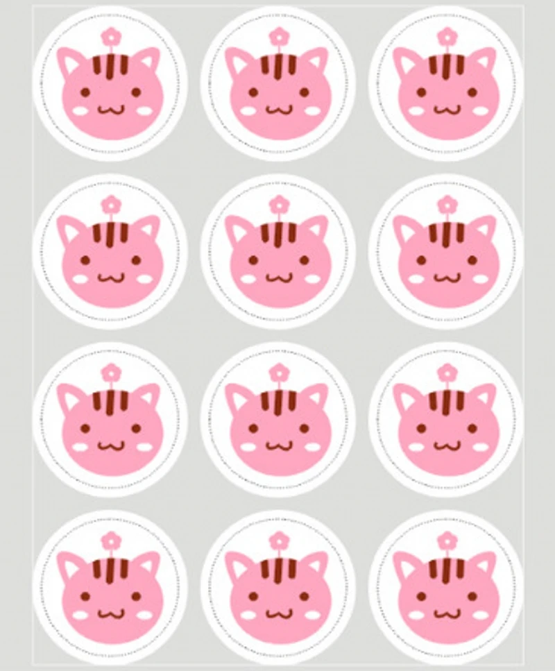 cat stickers 25 шт./упак. Пёс из мультфильма кот», «кролик» конфеты печенье клейкая сумка подарок Пластик сумки одежда для свадьбы, дня рождения упаковочные пакеты - Цвет: cat stickers