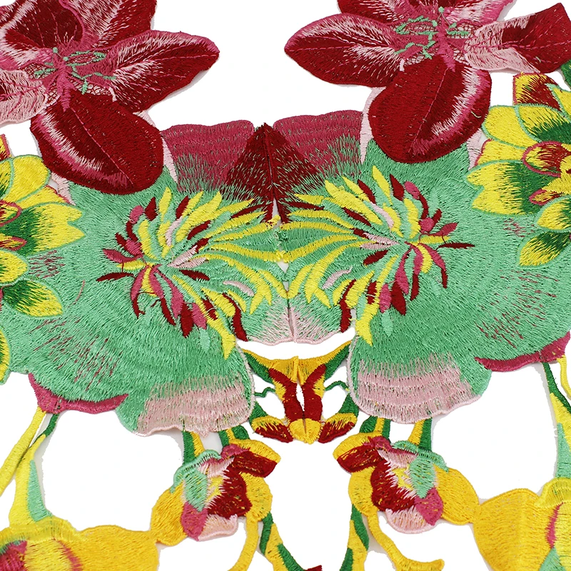 1 пара зеркальных вышитых нашивок с аппликацией украшение мотив значки