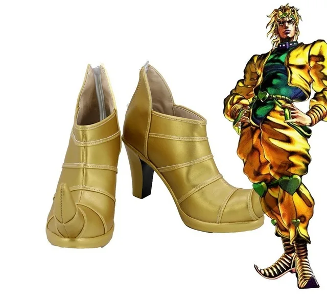 

Обувь для косплея 3 Dio Brando, невероятные приключения Джоджо, сапоги на высоком каблуке, сделанные на заказ европейские размеры