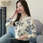 Размера плюс женская блузка 2019, женские новые модные стильные блузки, женская рубашка с длинным рукавом, повседневная женская одежда, блузы 0961, 30