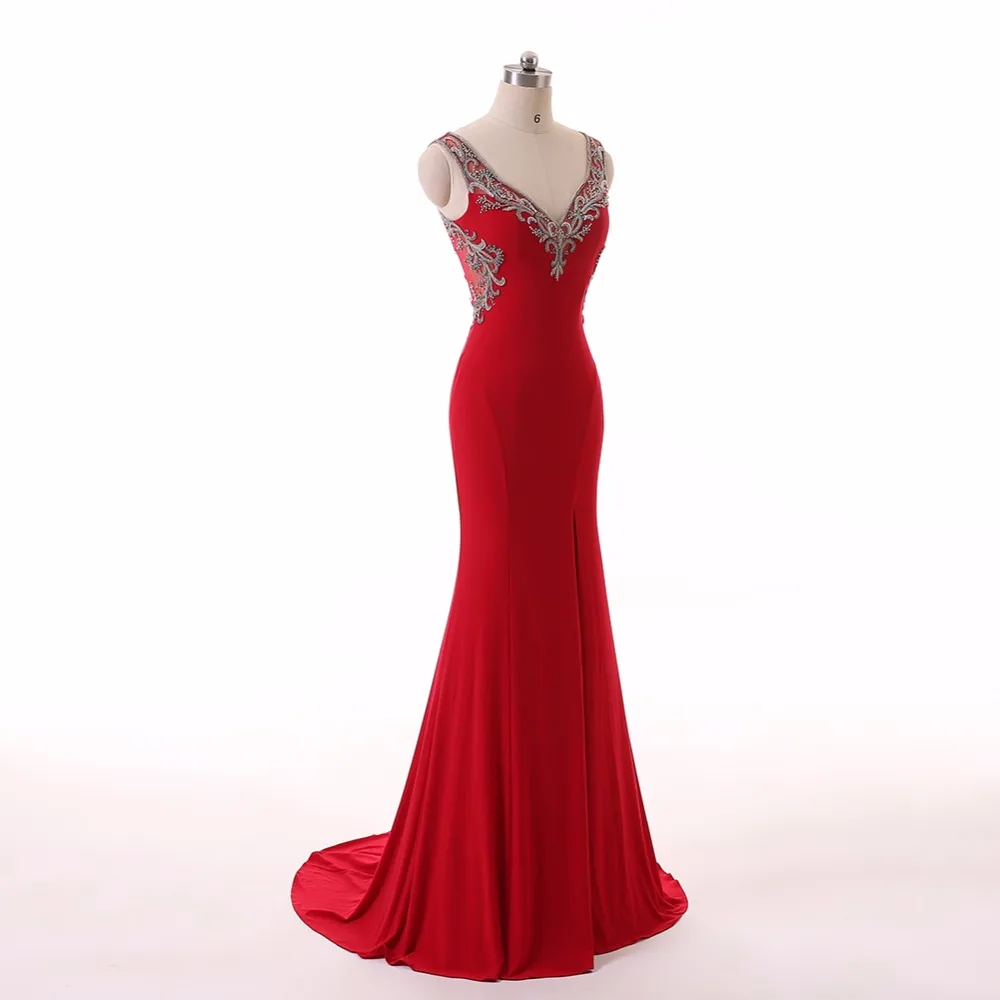 Женское винтажное платье с V-образным вырезом длинное из тафты Открытое Спереди