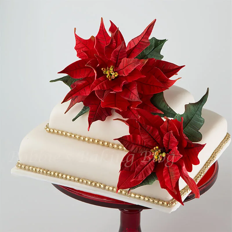 Yueyue Sugarcraft Рождественские цветы из нержавеющей стали резак для помадки тортов