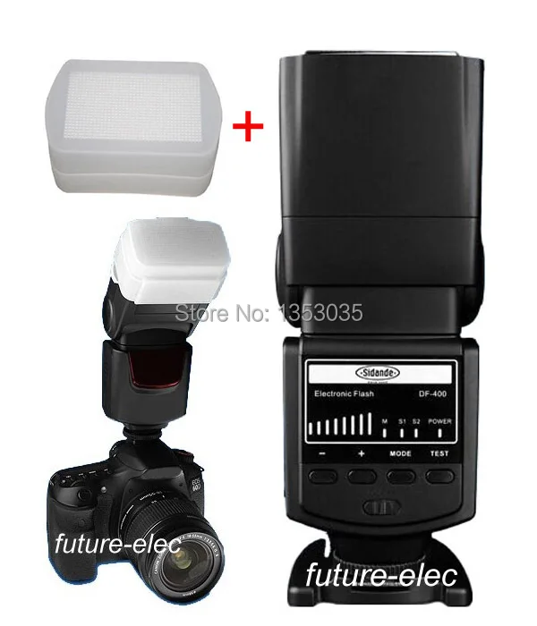 Вспышка Speedlite DF-400 для Canon EOS 7D 70D 350D 400D 450D 500D 1000D 1100D 1200D 5D Mark II III 5D3 5D2 как YN460 + Диффузор