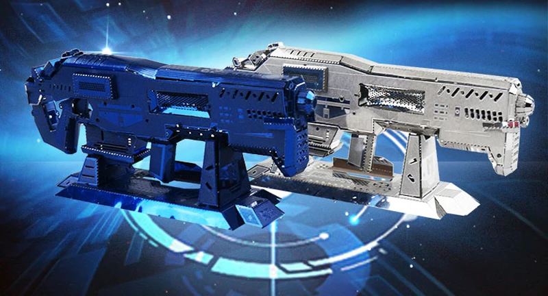 MU 3D металлическая головоломка, фигурка, игрушка, звездное ремесло, Terran Gauss, винтовка, модель, сборная головоломка, 3D модели, Подарочные игрушки для детей