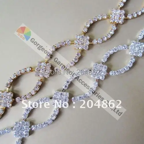 10yd 20 мм Алмазная Чешская прозрачная Хрустальная цепочка для Стразы Роскошная