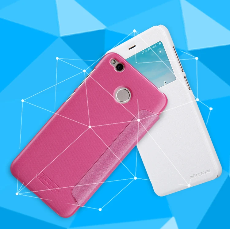 Чехол 5,0 дюйма для xiaomi redmi 4X, чехол NILLKIN, блестящий чехол из искусственной кожи, флип-чехол, умный чехол с окошком для просмотра redmi 4X, чехол-книжка
