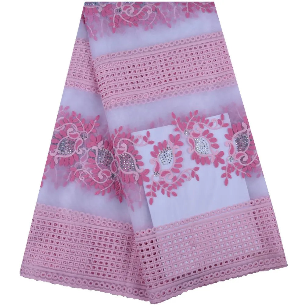 

Latest Pink Milk Silk Lace African Tulle Lace Fabric High Quality French Lace Fabric For Wedding Nigerian Mesh Lace Fabric S1545