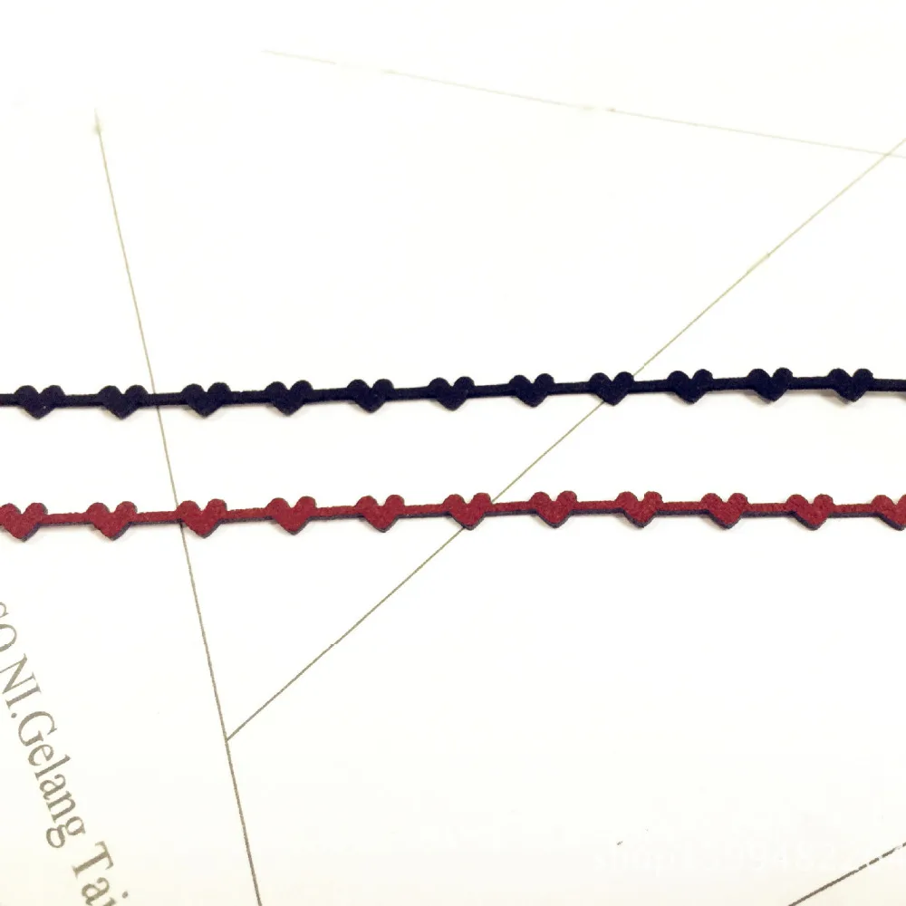 DoreenBeads Мода втулка чокер с подвеской зеленый лист Красный Черный Подвеска "Сердце" цепь романтические драгоценности для женщин подарок, 1 шт
