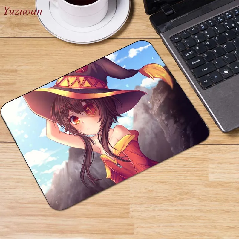 22x18cm Yuzuoan большая акция Россия японский аниме Konosuba Megumin прочный резиновый коврик для мыши игровой коврик для мыши размер для 180*220*2 мм - Цвет: 22x18cm