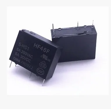 Горячая новинка реле HF46F-5-HS1 HF46F 5-HS1 HF46F-005-HS1 005-HS1 5V 5VDC DC5V 5A 250VAC 4PIN | Обустройство дома