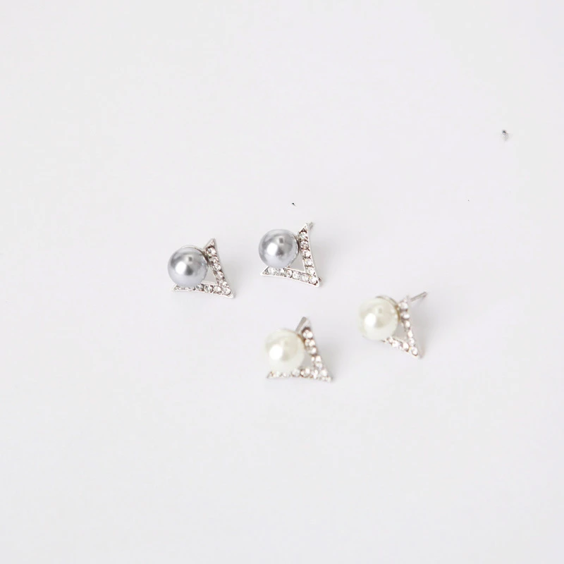 Серьги гвоздики женские с искусственным жемчугом и кристаллами|fashion stud earrings|stud