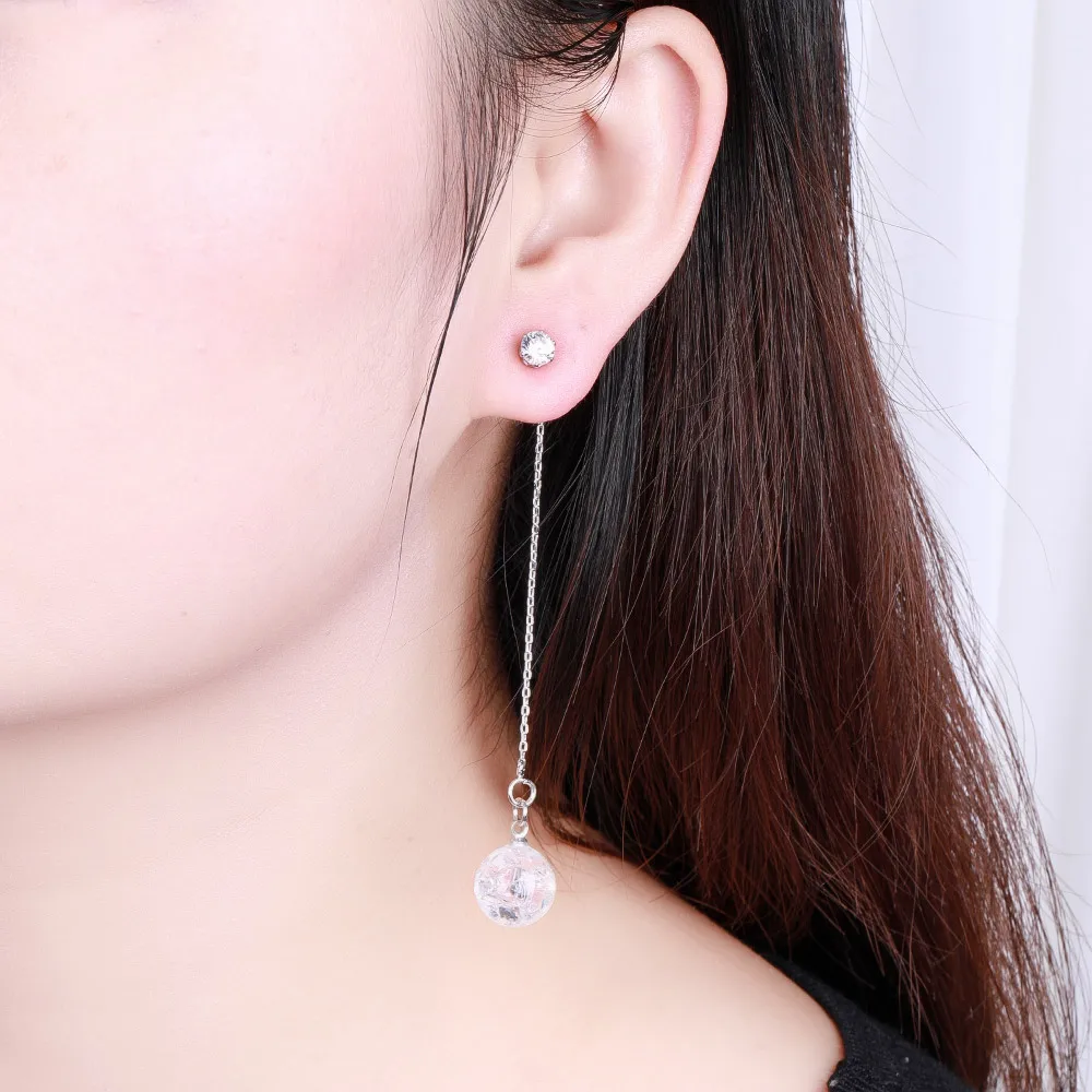 

HanCheng Fashion Round Dangle Hanging broken Ball Long Earrings Acrylic Drop Earrings For Women Jewelry brincos bijoux