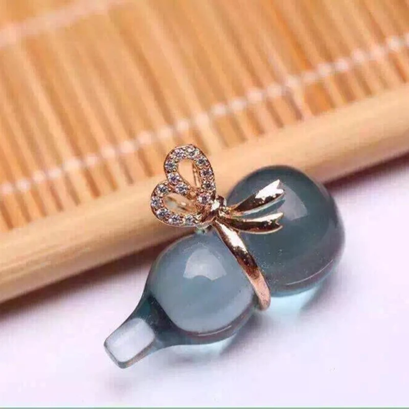 Оптовая продажа подлинное синее колье с кулоном Тыква натуральным кристаллом