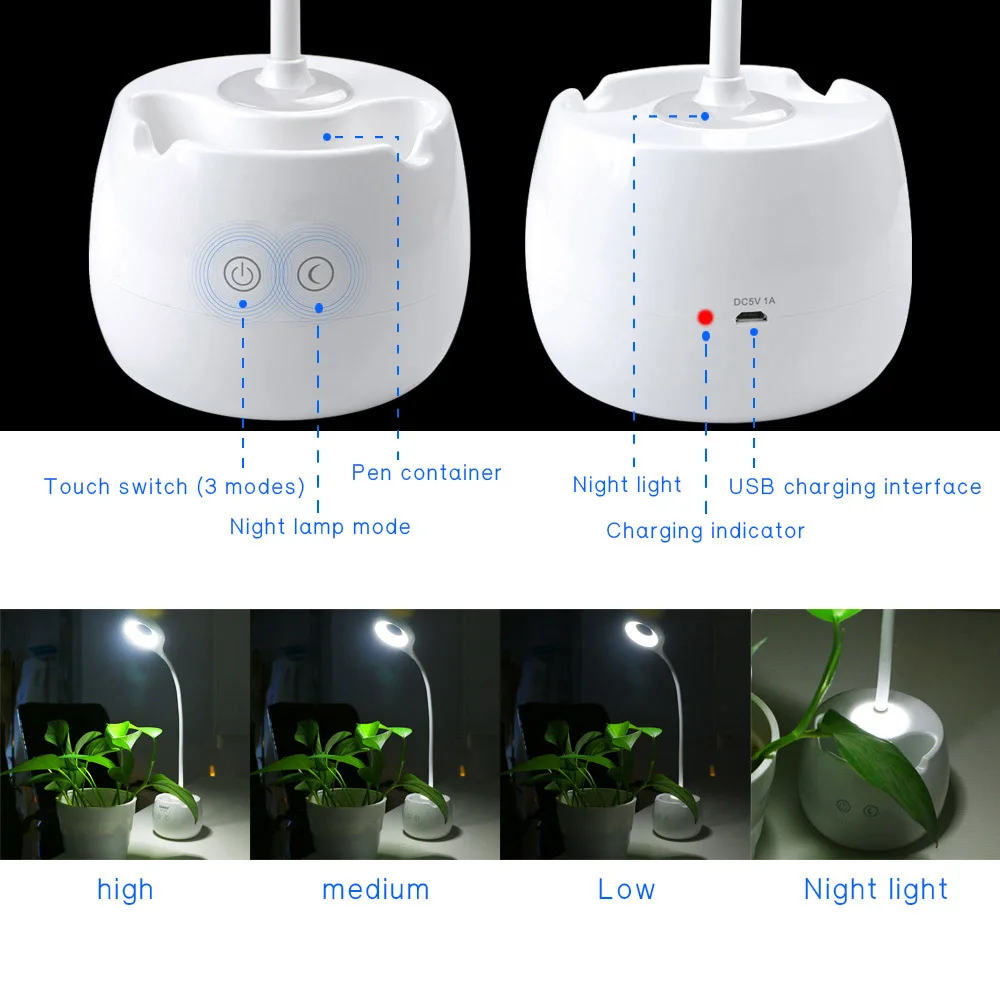 Новинка 2 в 1 Многофункциональное светодиодное освещение Регулируемая сенсорная