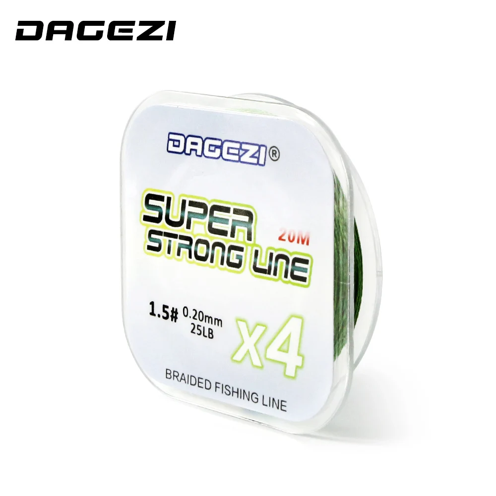 DAGEZI супер сильная PE плетеная рыболовная леска из ПЭ с 4 нитями лидер линии на