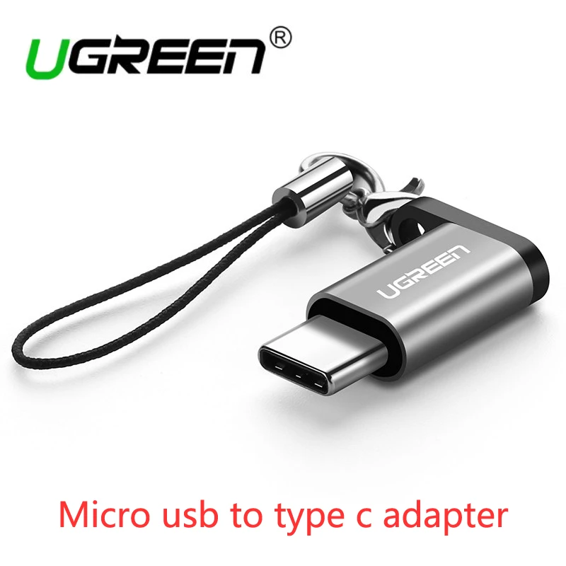 Ugreen usb type c к micro usb адаптер для samsung s7 s6 huawei xiaomi red note 5 usb c зарядный кабель конвертер Android зарядное устройство - Цвет: Micro to usb-c Gray