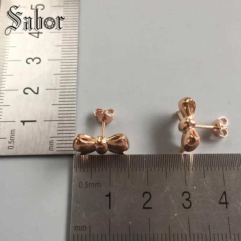 Серьги-гвоздики с бантиком романтический подарок для женщин высококачественные