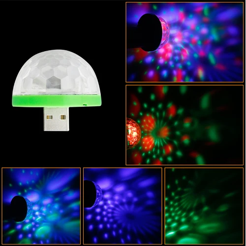 Праздничный светильник s светодиодный светильник E27 RGB Blub 220 В 110 В 3 Вт 6 Вт 85-265 5 в USB разъем сценическая лампа фестиваль Рождество Двойные шары Красочные - Испускаемый цвет: usb 3w