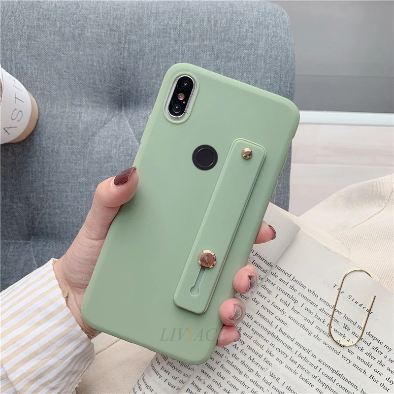 Hand Band green Силиконовый чехол на запястье для xiaomi redmi note 7 8 6 pro 5 plus 6a 5a mi 9 8 a2 lite se a1 a3 9t k20 7a - Цвет: Hand Band green