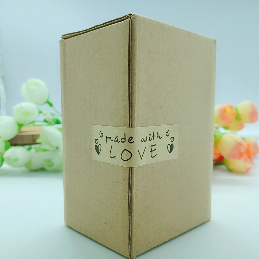 120 шт./лот винтажные наклейки из крафт-бумаги ручной работы с любовью наклейка