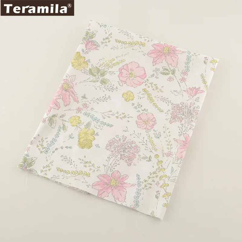 Хлопчатобумажной Ткани Печатных Цветочные Конструкции TERAMILA Саржа Жир Квартал