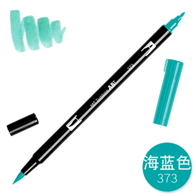 1 шт. TOMBOW AB-T Япония 96 цветов двойная головка художественная кисть ручка маркер Профессиональный водный маркер ручка для рисования - Цвет: 373