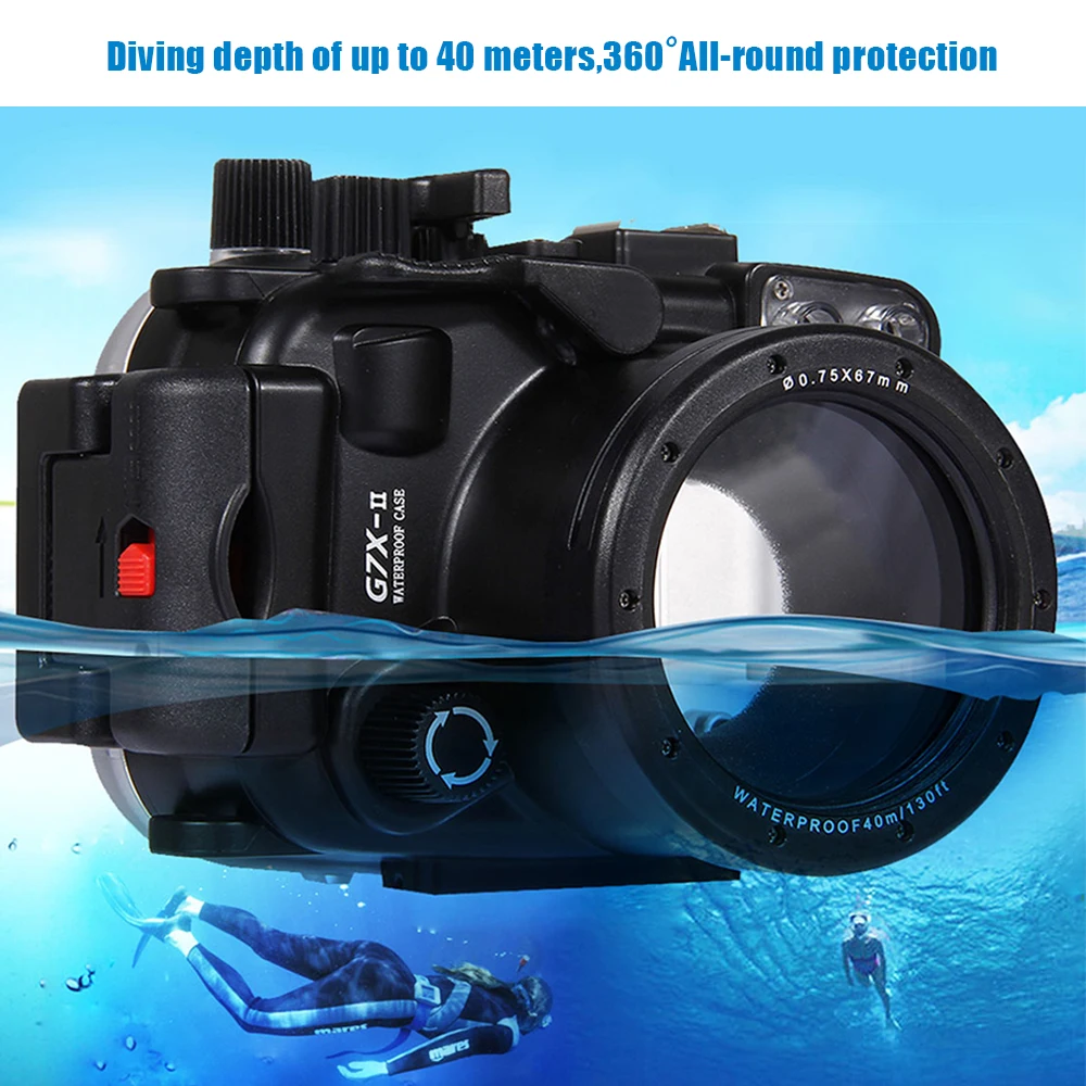 Mcoplus G7XII 40 m/130f подводный водонепроницаемый корпус камеры сумка для Canon G7XII DSLR камеры
