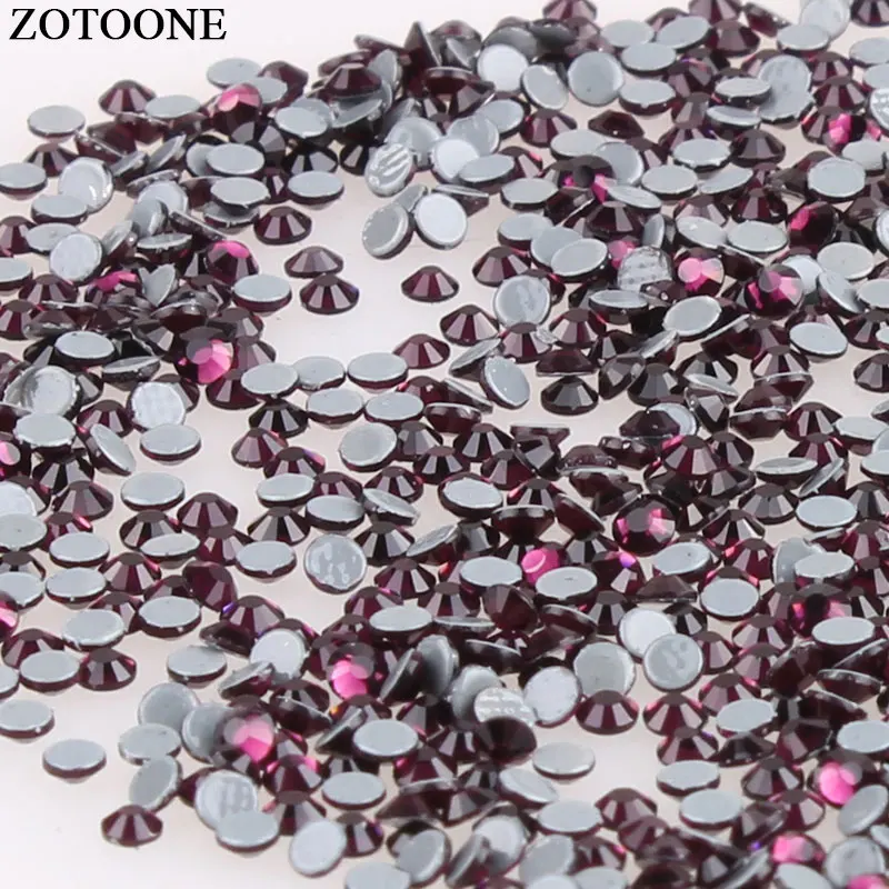 ZOTOONE SS6-SS20 1440 шт./лот Стразы фиолетовые кристаллы и AB Камни не горячая фиксация