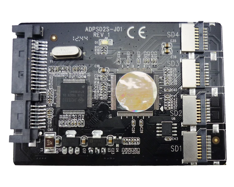 Tarjeta Micro SD TF de 4 a 22 Pines, SATA tarjeta adaptadora de 2,5 pulgadas, carcasa hdd con RAID 0, convertidor Multi TF a SATA