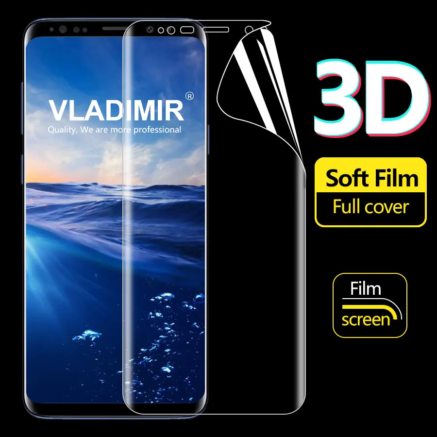 Пленка для samsung Galaxy S6 S7 Edge S8 S9 Plus Note 8 9 из мягкого ТПУ нано Взрывозащищенная